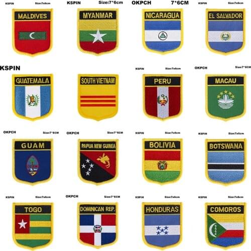 Army Flag Iron on Saw on Badge Natinal Patch Tactical Military Patches Fabric