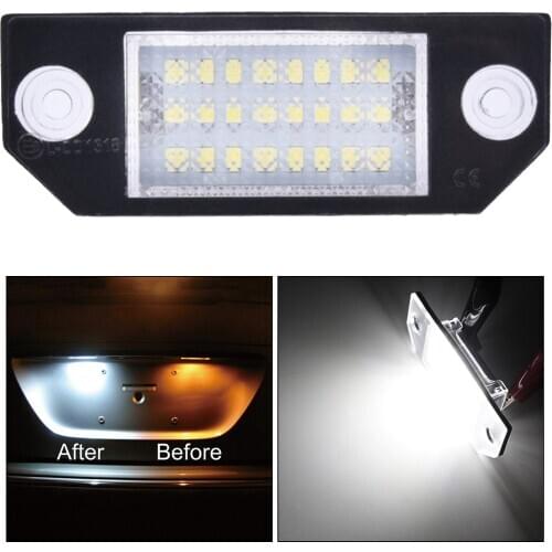 Auto 12V LED License Number Plate Light Bulbs Assy for Ford Focus C-Max MK2 2003-2008 Super Bright
