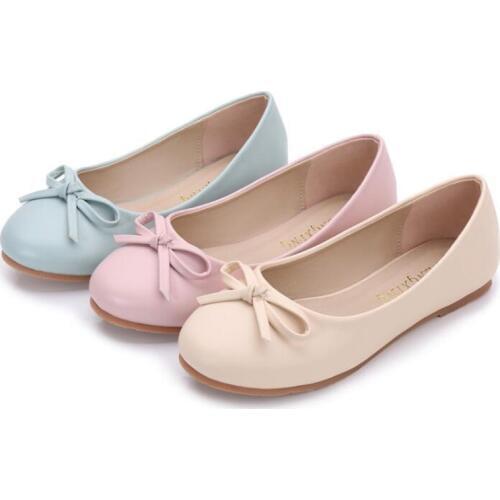 Girls Ballet Flats Baby Dance Party Girls Shoes Children Shoes Bow Princess Flats 3-14 years Kids Shoes