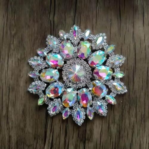 Free Shipping 20pcs/lot Crystal Bridal Applique for Wedding Gown Rhinestone Trimming Bridal Sash Rhinestone Patch LSAP041