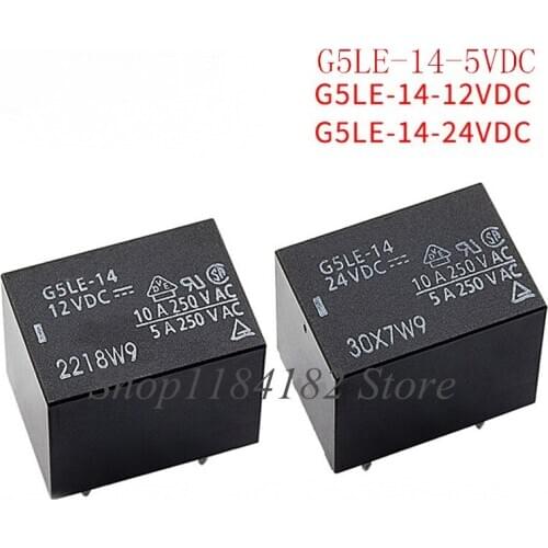 Free shipping5PCS 100%Original New Relay G5LE-14-5VDC G5LE-14-12VDC G5LE-14-24VDC 250V 10A T73 5pin 5V/12V/24VDC