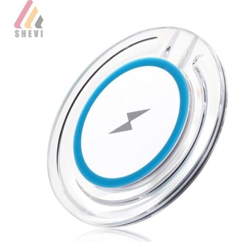 Qi Wireless Charger For iPhone X 8 Plus Crystal Wireless Charging for Samsung Galaxy S8 S9 S7 Edge Qi USB Wireless Charger Pad
