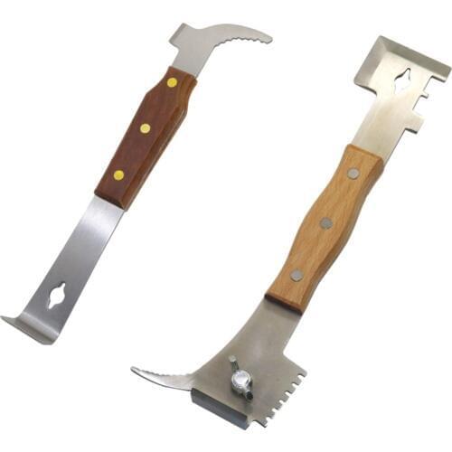 Wood handle Honey scraping knife Bee Tools Honey Multifunctional Scraper for Beekeeper Beekeeping Equipment 1 Pc