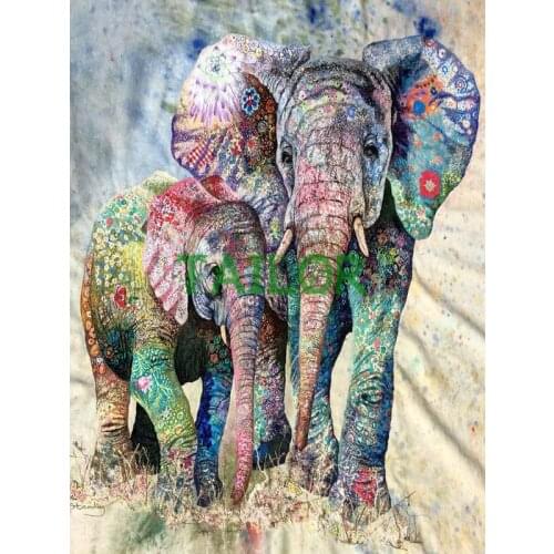 Home Decor Gift Cross stitch 5D diamond painting haft diamentowy kit set Full square Cuadros animal Mosaic colour Elephant art 3