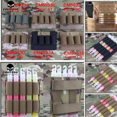 EMERSON Tactical Military Light Stick pouch Molle with meshbelt utility military pouch EM6033