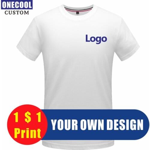 Summer Men And Women T-Shirt Custom Logo Print Personal Design Embroidery Company Brand 7 Colors ONECOOL