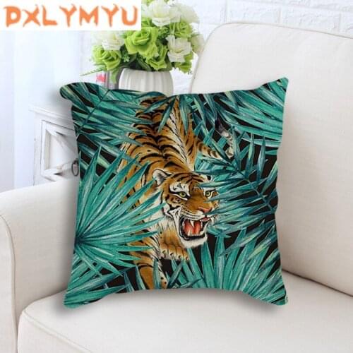 Linen Cusion Nordic Cushion Animals Bird Elephant Plant Throw Pillow for Home Chair Decorative Sofa Car Cushion Home Decor