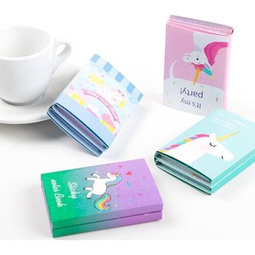 Cartoon Animal Unicorn Memo Pad Notepad Sticky Notes School Gift Notepad Diy To Do List Stationery