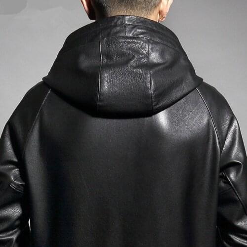 Jacket Mens Pure Geniune Cow Leather Jackets Plus Size Down Coat Camperas Hombre invierno 2020 F2827 MF249