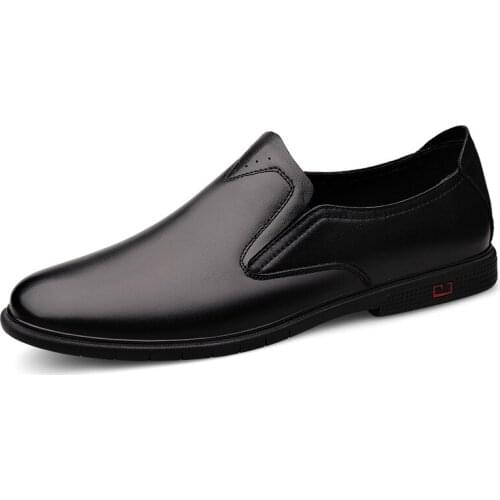 Mens Shoes Loafer Flats Leather Slip On Classic Comfortable Loafers Low-top Casual Light Non Slip Hard-Wearing Spring