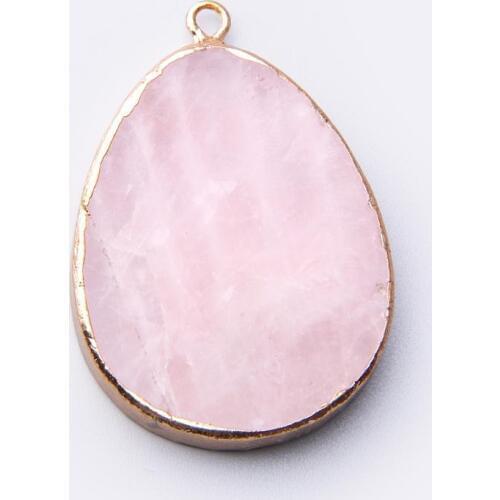 Natural Stone Brazilian Electroplated Edged Slice Open pink Agates Geode Drusy Druzys Pendants For Necklace jewelry Making bulk
