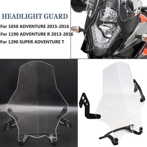 NEW Motorcycle CNC Acrylic Clear Headlight Protection Guard Cover For 1050 Adventure ADV 1190 Adventure/R 1290 Super Adventure/T