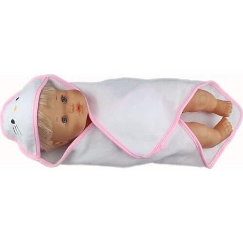 New Hold blanket Fit 40cm 41cm Doll Nenuco Ropa y su Hermanita Purple Long Sleeves T-shirt Purple Dots Pants With Hat