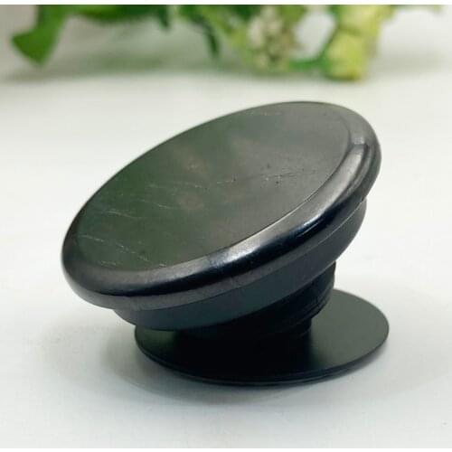 Wholesale 1pcs 100% Natural Shungite Bead 45mm,Mobile Phone Radiation Prot Bracket,Energy healing Stone,Radiation protection