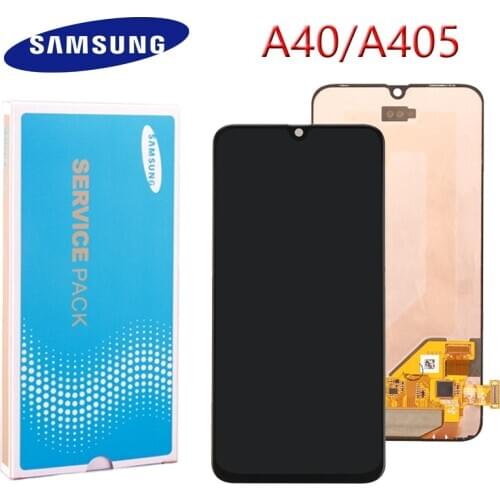 ORIGINAL AMOLED LCD for SAMSUNG Galaxy A40 LCD A405 Display Touch Screen Digitizer Assembly A40 2019 A405F LCD