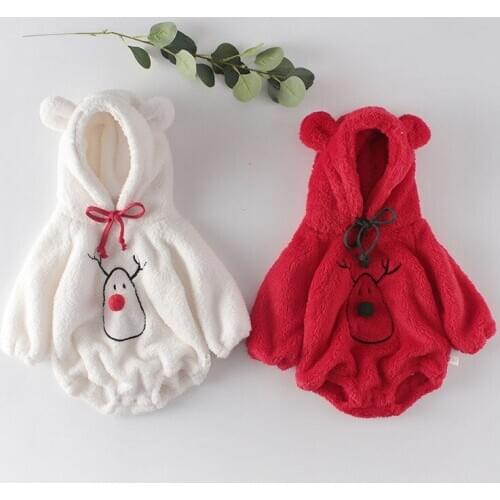 Autumn Winter Infant Baby Boys Girls Rompers Baby Clothes Snowman Printing Long Sleeve Thicken Rompers Baby Boys Girls Rompers