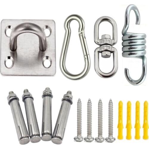 Swing Mount Aerial Stainless Steel Hangers Hammock Suspension Hooks For Yoga Hammock Swing Hanging Chair Punching Bag Heavy Duty