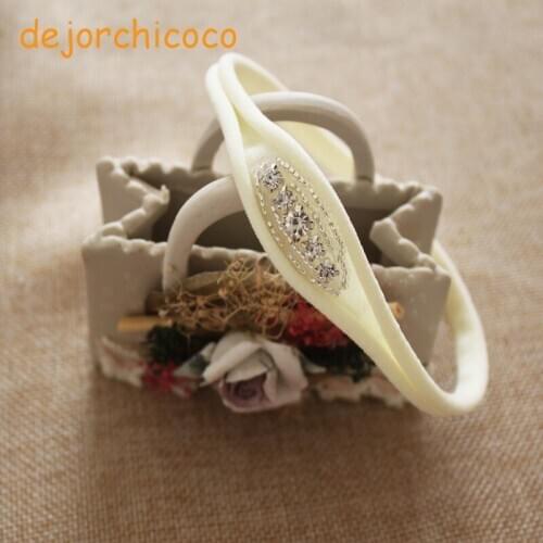 Newborn baby girls Rhinestonebeading photo pros headbands Childrens hairband hair accessories Princess headwear [dejorchicoco]