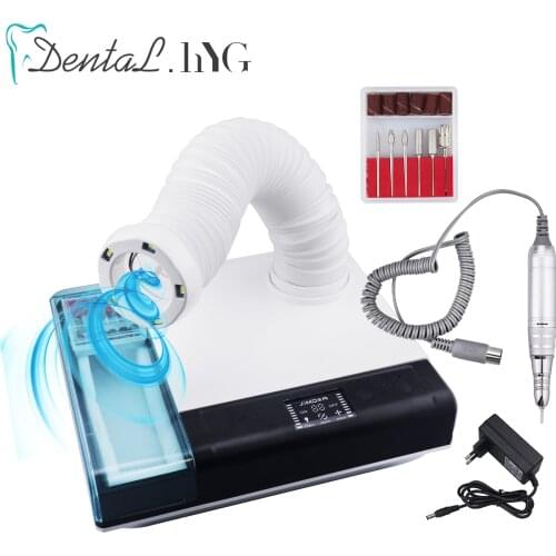 65W 2-in-1 Dust Collector Extractor Dental Vacuum Cleaner Dental Lab Equipment Dust Suction Machine for Polishing For Nail Drill