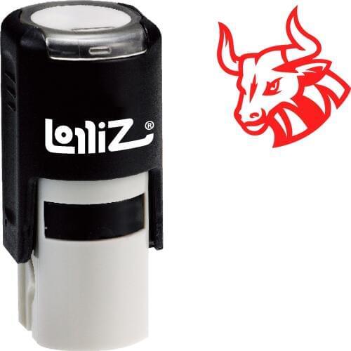 LolliZ "Bull" Pre-Inked Rubber Stamp