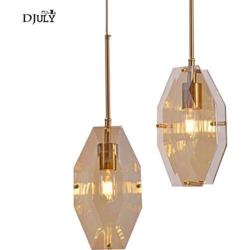 Nordic luxury gold K9 Crystal pendant lights for living room kitchen hanging gold light fixtures modern home decor led lamp