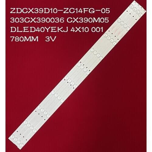 Barra Led CX390M05 303CX390036 ZDCX39D10-ZC14FG-05 DLED40YEKJ 4X10 001 10LEDs 780mm 3V/LED