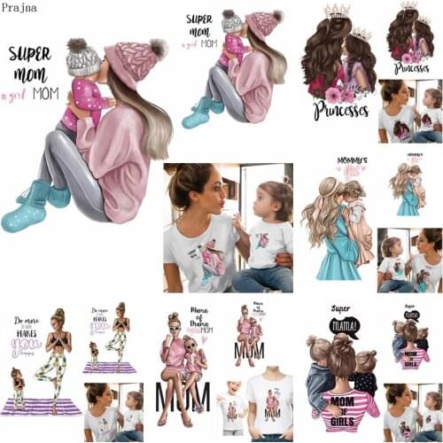 Prajna Mom of Boys Cloth Patches Super Mom Clothes Stickers Iron On Accessory Heat Transfer Fashion Iron On Patches DIY Washable