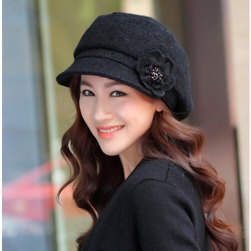 High Quality Knitted Hat Wholesale Autumn Winter Newly Trend Korean Beret Caps Lady Women Girls Outdoor Beanies Painter Cap