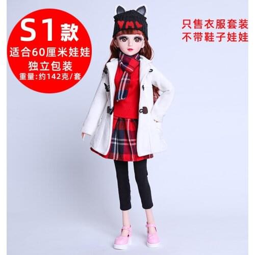 1/3 Clothes Suit for 60cm Bjd Doll Dress Up Fashion Casual Dress Clothes Skirt Pajamas Set DIY Girl Toy Gift