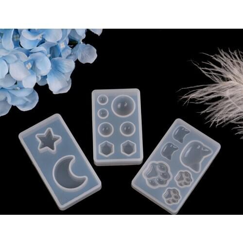 1pcs DIY Liquid resin pendant necklace pendant mold resin molds Cat cat claw moon star heart epoxy resin silicone mold