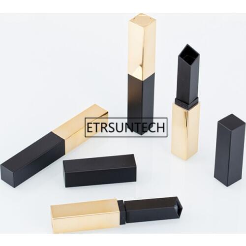 100pcs Slim Lip Balm Tube Empty DIY Oblique Edge Lipstick Tube Plastic 8.5mm Lip Rouge Make up Packing Containers F2480