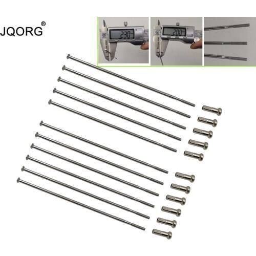 20 Pieces A Lot Diameter 2.3-2.0mm Lighting Sliver Color Material 304 Stainless Steel Cylinder Body Straigth Pull Bicycle Spokes