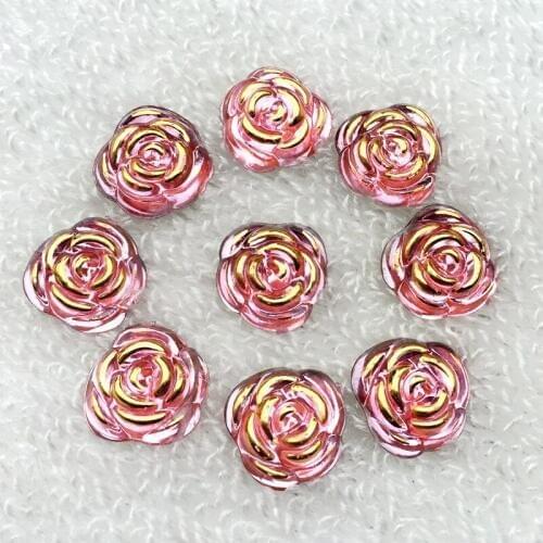 200pcs 15mm Flower Rhinestone Flatback Strass Crystal Stones Clothing Decorations button -A404*5