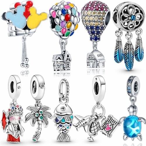 2021 New 100% Real 925 Sterling Silver Fish Girl Boy Charm Bead Fit Original Pandora Bracelets DIY Jewelry For Women Gift