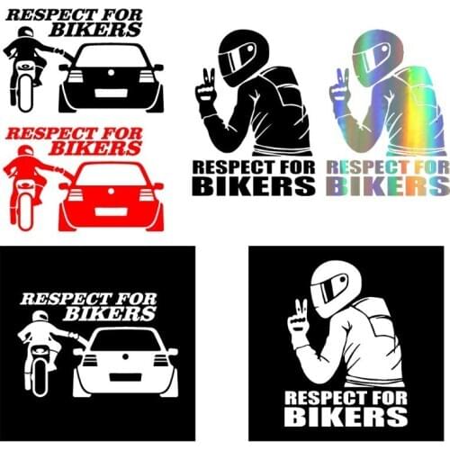 3D Respect for Cyclists Waterproof Reflective Biker Motorcycle Car Sticker Decal B36B