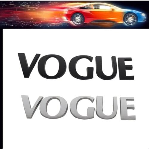 3D Premium ABS VOGUE car Hood Fender trunk Bonnet Nameplate Decal Emblem Badge Sticker for Range Rover Supercharged HSE TDV8