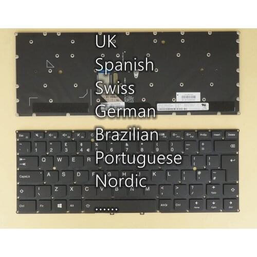 UK Spanish Swiss German Brazilian Portuguese Nordic Keyboard For Lenovo Ideapad Yoga 5 pro, 910-13ikb / glass, LCM16A1 Backlit