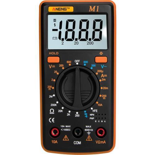M1 Auto Digital Multimeter Backlight AC/DC Ammeter Voltmeter Ohm Portable Meter voltage Transistor Test Mmulti meter