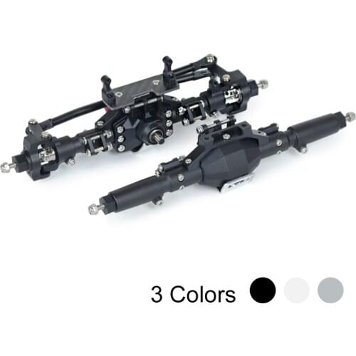 RC Car Diamond-Shaped Aluminum Alloy Complete Front & Rear Axle for 1/10 RC Crawler Truck Axial SCX10 II 90046 90047 RGT 86100