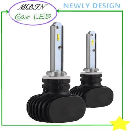 Fanless cooling MBIN S1 880/881 led headlight kit 8000LM 50W 6000k All In One CSP front fog bulb driving lighting system recap