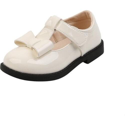 Childrens Leather Shoes Fashion Solid Color Flats Spring Footwears For Girls Children 2021 Summer Princess Party Shoes 23-33