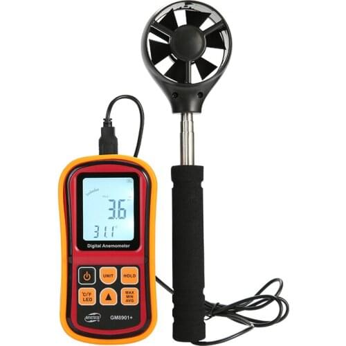 GM8909/GM8901+/GM8902+ nemometer Wind Speed Meter Air Volume Ambient Temperature Tester With USB Interface