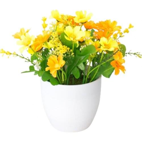 Artificial Plant Simulation Bonsai Aster Office Desktop Decor Plastic Colorful Fresh Imitation Potted Flower for Parties