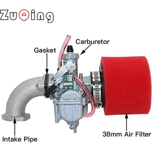 Mikuni VM22 Carburetor for 125cc 140cc Lifan YX Zongshen XR50 CRF70 KLX BBR Apollo Atomic DHZ SSR w/Air Filter Intake Manifold
