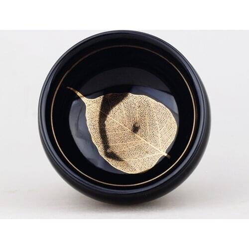China Ceramic Tea Cup Gold Leaf Hardware Incense Burner ​Pottery Drinkware Tableware Single-Cup Collection China Porcelain