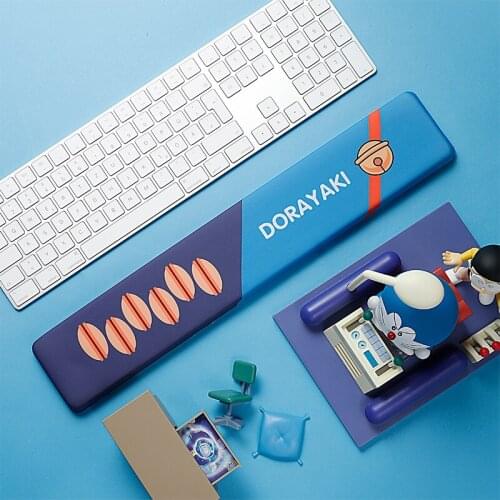 Wrist Rest Keyboard Mouse Pad Kawaii Cute Dorayaki Memory Foam Cartoon Ergonomic Silicone Anti-Slip for Gamer Writer Programmer