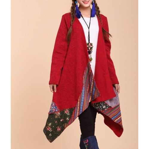 LZJN Asymmetric Trench Coat 2020 Spring Autumn Fleece Female Duster Coat Patchwork Cardigan Womens Trenchcoat Gabardina Overcoat