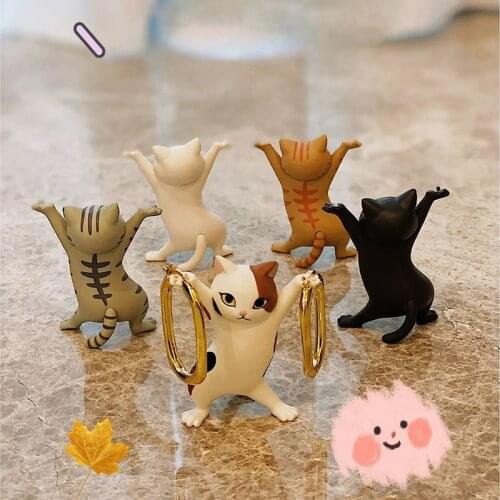 Cat Cute Mini Ornament Funny car Office Miniature articles deco Suitable Student Stationery Pen Holder