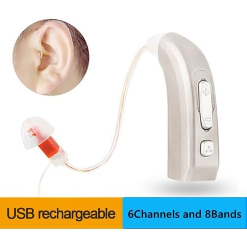 2020 High Powerful RIC Mini Rechargeable Hearing Aid Digital With Intelligent Adaptive Noise Reduction Acoustic Audiophone