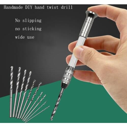 0.3-3.2mm Mini Metal Hand Drill Equipment Set Resin Mold Tools Candle Puncher Epoxy UV Resin Jewelry Making Rotary Drilling Tool